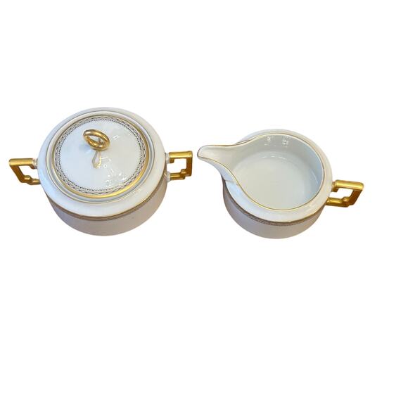 Heinrich & Co Vintage 1930's 'Claridge' Cream Pitcher and Sugar Bowl Set - Picture 2 of 6